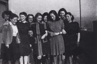 With girls from Terezín after the liberation, Prague 1945