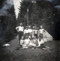 Cub Scout camp in Hutě pod Smrkem 21. 7. - 4. 8. 1946