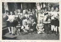 Dagmar as a little Sokol (in the middle)
