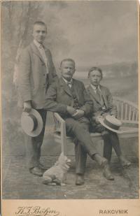 Dagmar's father Karel with his father Martin and elder brother Jaroslav