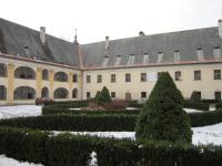 The courtyard of the Bludov chateau owned by Karel Mornstein-Zierotin