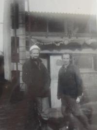 Bohumil Robeš as a construction technician in 1977