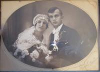 Wedding photo of parents Josef and Josefa Robešovi