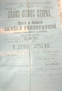 Poster on a show of the Štipka Circus 
