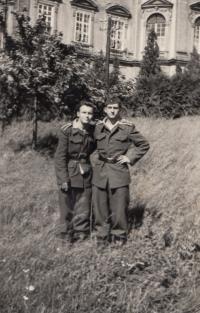 With his friend Stanislav - 1958 Děčín