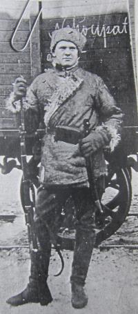 Her father Antonín Kavan as legionnaire in Russia in Boganovich station in 1919