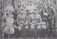 Her father Antonín Kavan among the legionnaires in Russia - first from the left