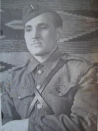 Bohumil Filípek in his uniform