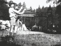 Camp of Boy Scouts from Skuteč in Javorek in 1970