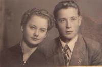 Irena and her brother Jiří in 1958, Ukraine
