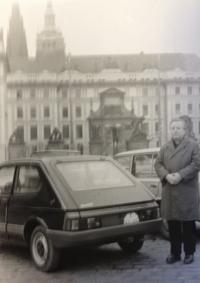 In Prague with new car