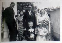 Wedding of Mr. Moravec's parents - led by vicar František Štverák (on the left)