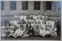 School picture - Anina Korati is in the last row, third from the left