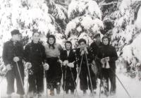 Winter camp Makabi Hacair, Bezpráví 1937,  Fredy Hirsch , second from left , third from left Anina Korati