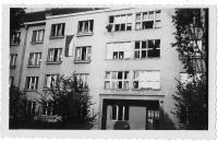 Windows shattered during the uprising of May 1945, in Prague - Dejvice