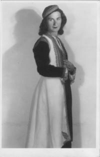 Wife Libuše in the Montenegro national costume, June 1946