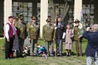 Veterans' reunion at the grave of executed resistance fighters, Colonel Štícha in the centre
