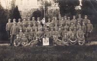 Father Josef Piskáček in the Czechoslovak Legion in Italy, 1918, 28th Battalion, 3rd Company, 4th Platoon