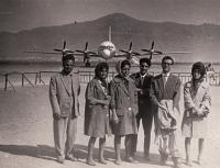 Jan Jeník (2nd from the right) at Kabul airport - around 1961