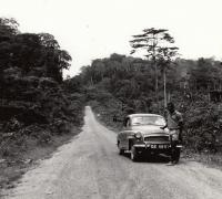 Jan Jeník's Octavia on the trip around west Ghana - around 1966