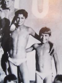 Young swimmers -Tanconi with his friend