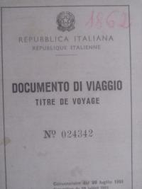 Italian passport that he used to go to Canada
