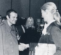 With princess Paola in a Brussels theater, 1966