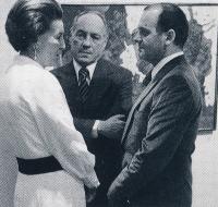 S Irene Gerling a Janem Smetanou v galerii v Kolíně nad Rýnem, 1978