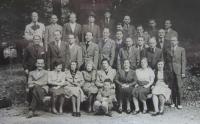 A group of Jews from Ostrava in the labour camp in Vyhne in 1940