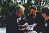 László Nagy and Alois Mock, Austrian Foreign Minister, Sopron, 1999