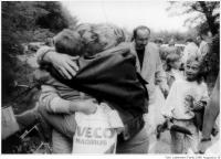 East German refugees across the border, 19 August, 1989