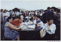 Cheerful people at the picnic, 19. August, 1989