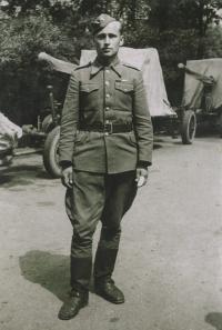 Michal Javorcak in 1945, Pryluky city, Ukraine
