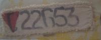 Number from the concentration camp
