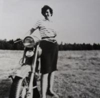 Miloslava with her motorbike