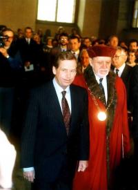 Radim Palouš with Václav Havel