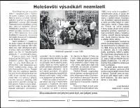 Novinový článek o holešovských výsadkářích psaný Josefem Bartoškem