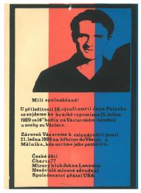 A pamphlet with Jan Palach