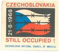Stamp "Czechoslovakia is still occupied"