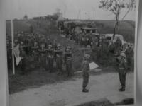 May 1, 1945 - raising Cs. flag on location P 231750, J. Pujman reporting