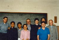 With his students. Lateran university (circa 1990-1993)