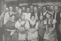 Probably the last hasičsko-Oryol performances in the 1950s-the second from right at the top of Karel Straka