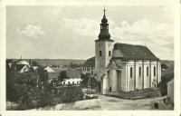 Postcard of Vlasatice church