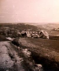 Cesta z Glasbergu (dnes Sklená/Kraslice) - severní okraj Rotavy; 1959