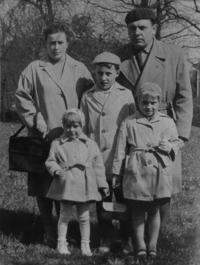 František Žebrák with his family in 1966