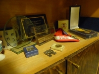 A display cabinet showing Věra Růžičková´s medals 