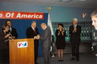 In Voice of Amerika by awarding a price from former Slovak prezident Michal Kováč