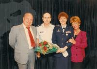 With daughter Zuzana and her husband in Pentagon