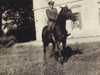 Company commander Gabriel Kocmal, the castle of Jemnice, 1945 after the war 