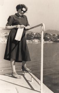 Eva Erbenová na cestě do Izraele, Bandol 1949